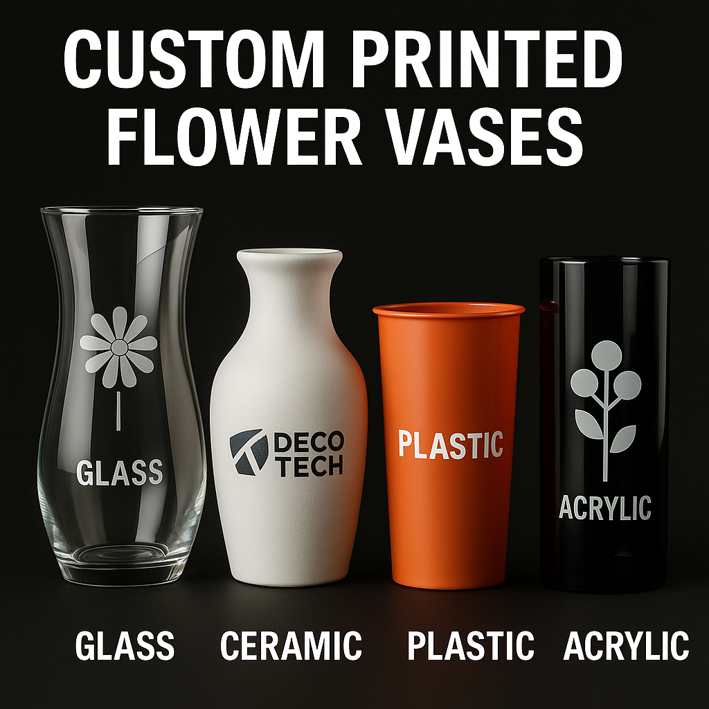 Customised Container Vase CUSTOM PRINTED FLOWER VASES