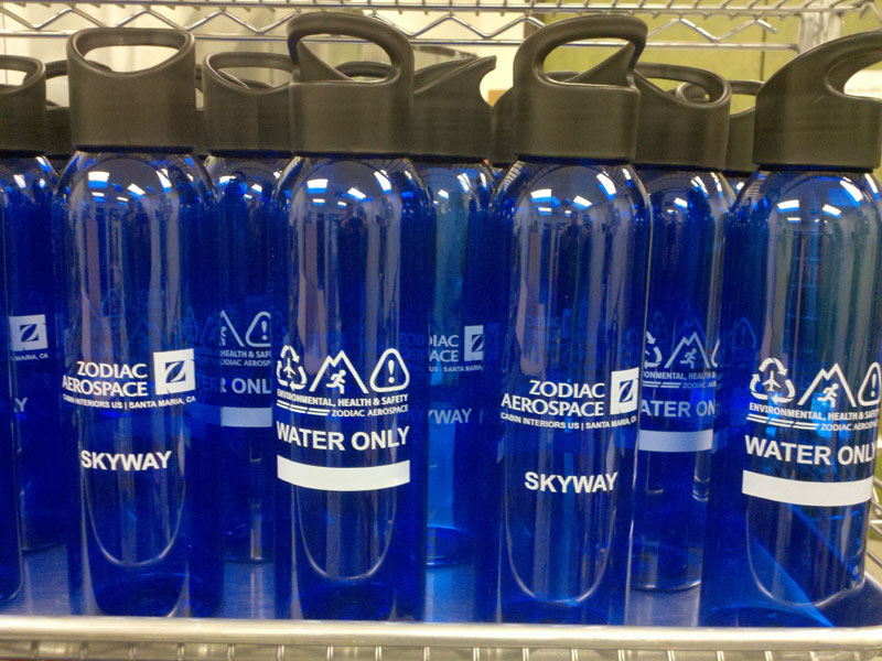 Custom Printed Plastic Water Bottles | Pad & Screen Printing