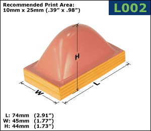 L002 Pad Printing Pad – Loaf Shape | Silicone Pads for Small Prints