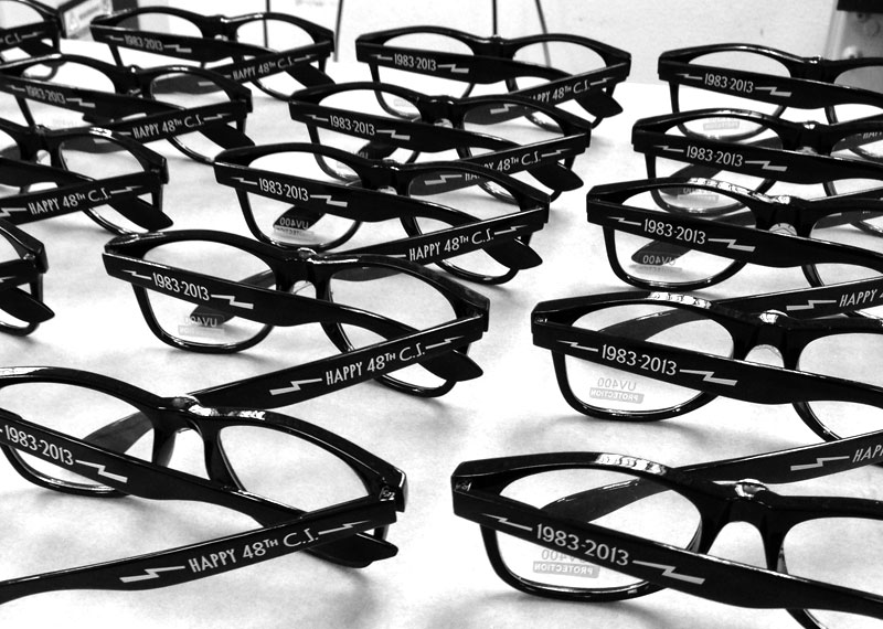 Pad Printing on Eyeglass Frames and Sunglasses Temples