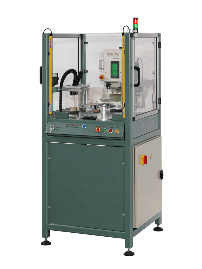 Semi-Automated Pad Printing System – microPrint LCN-131 with 4-Station Rotary Indexer