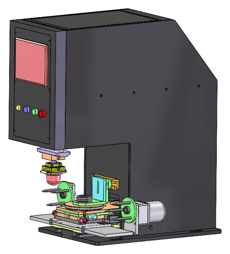 SERVIS servo pad printer CAD view from the left