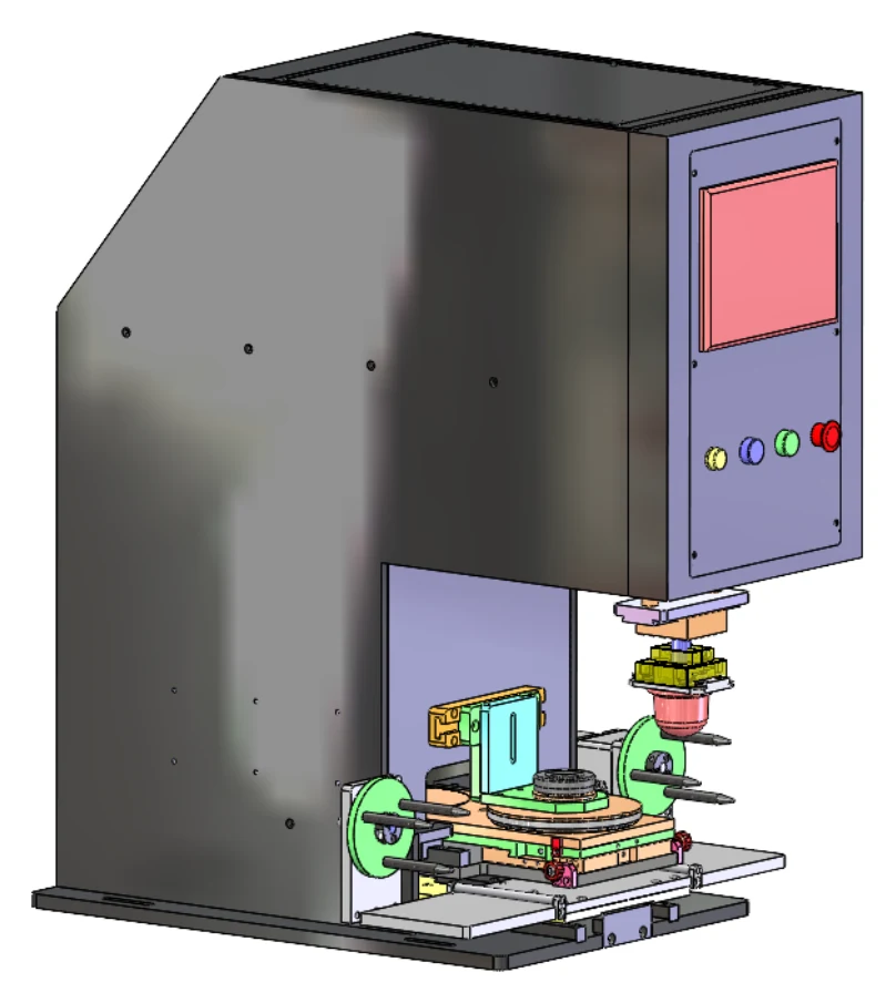 SERVIS servo pad printer CAD view from the right