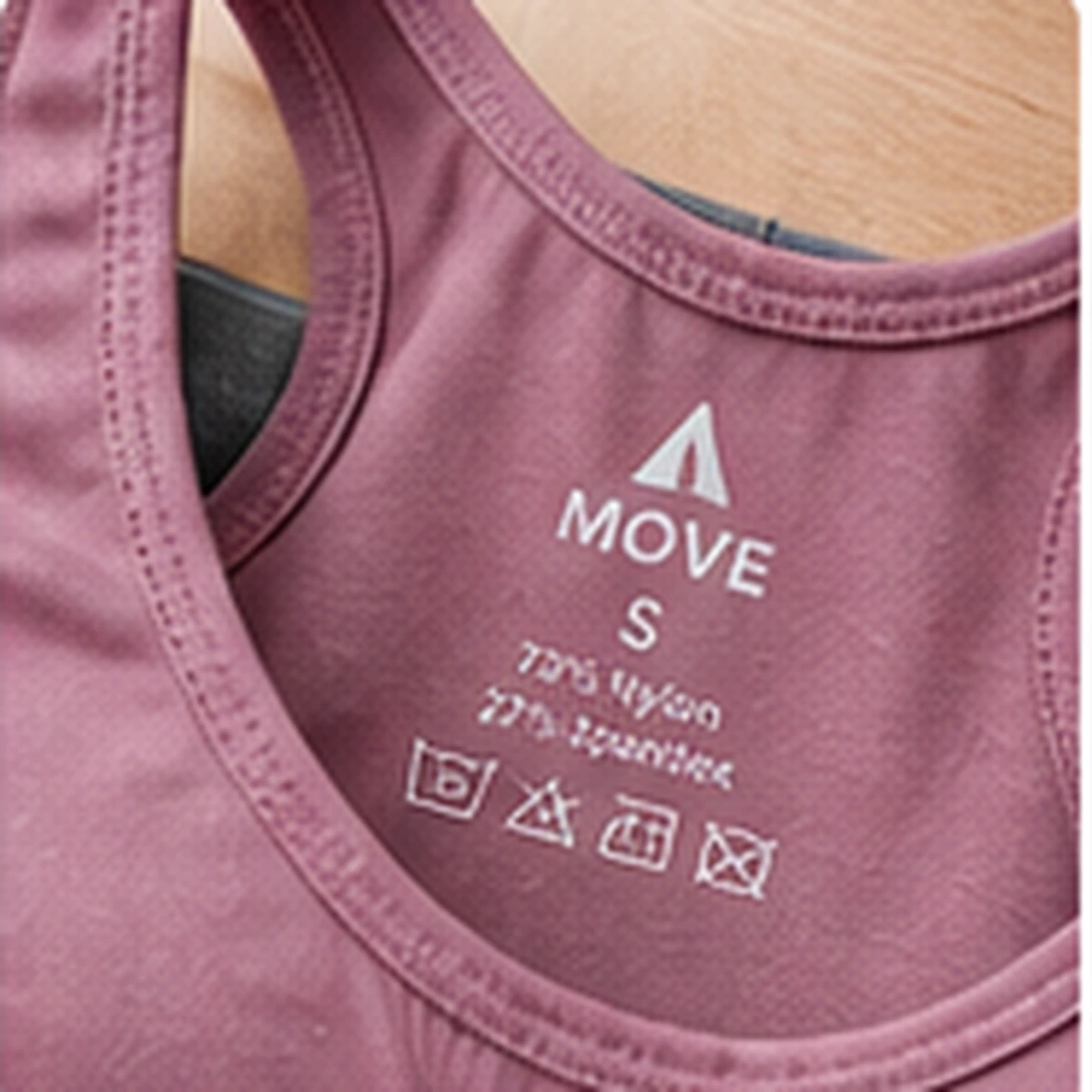 Representative tagless print on a sports bra