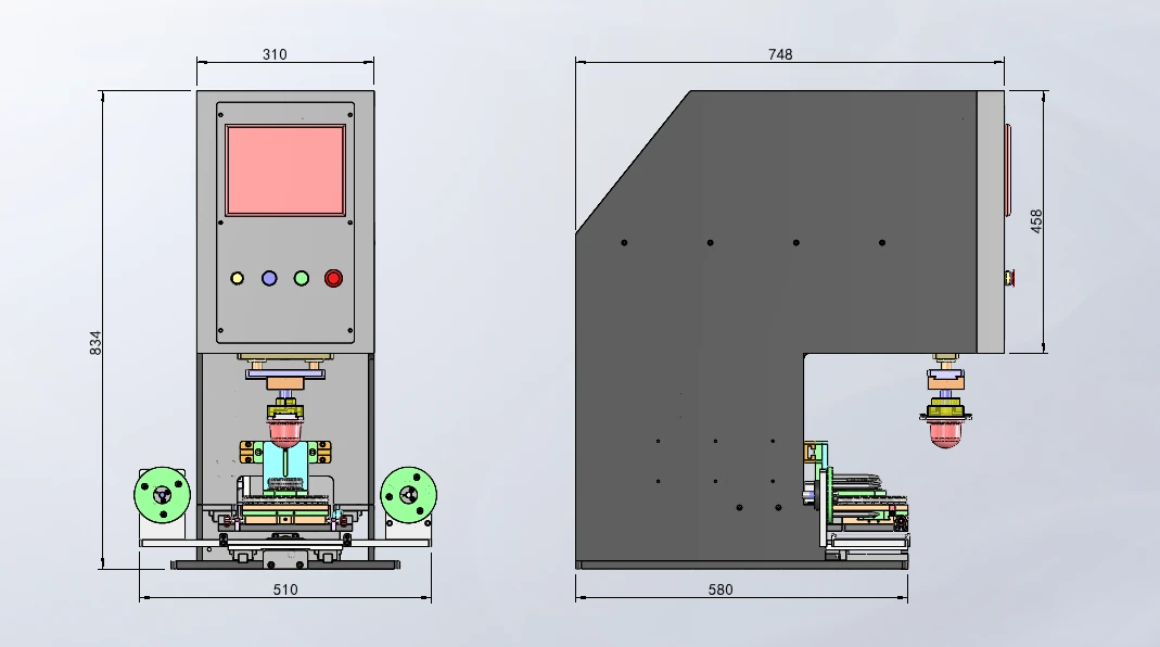 SERVIS-150 machine dimensional drawing
