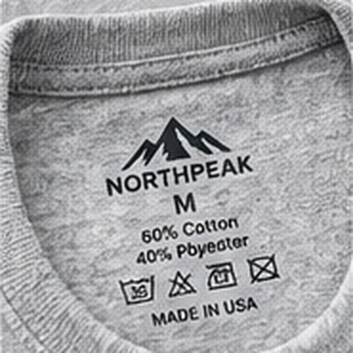 Representative tagless print inside a T-shirt collar