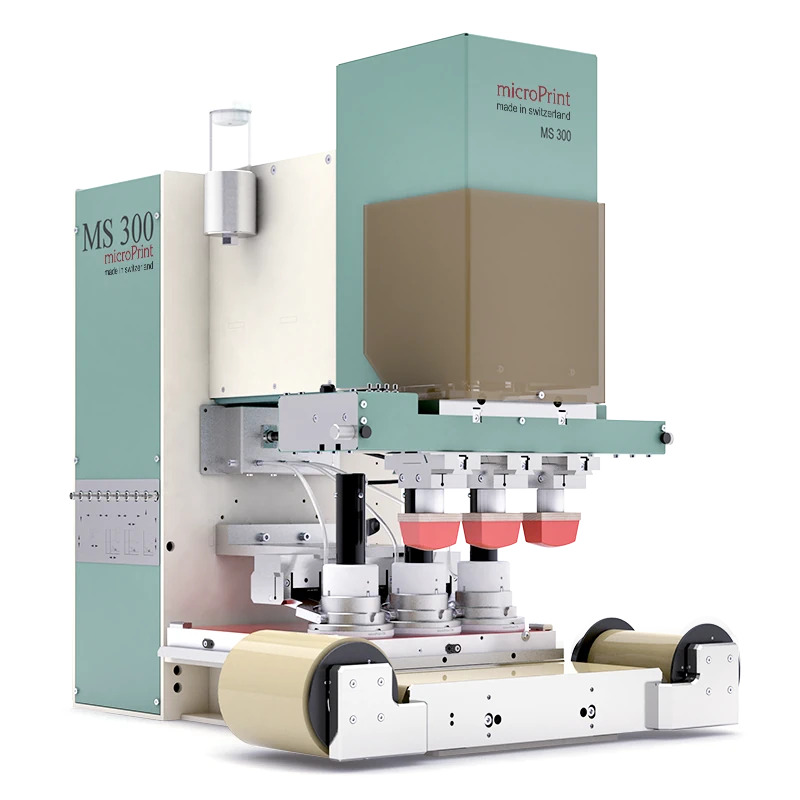 MS-300 Modular Pad Printing Machine – 1 to 4 Color Swiss System