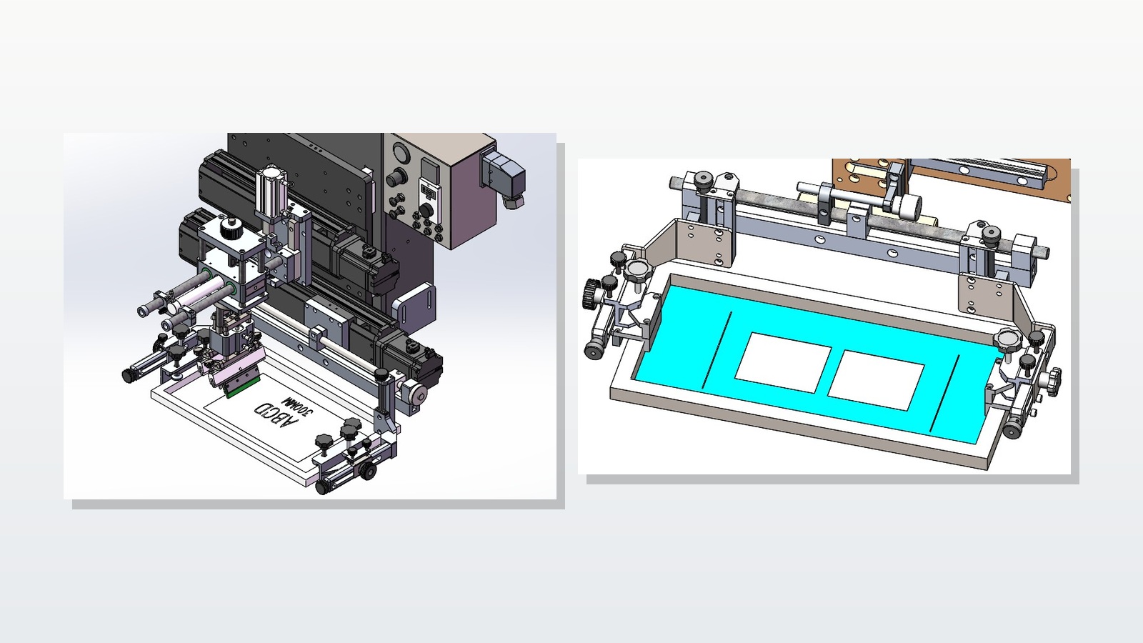 DT-CNC servo-controlled screen-printing head and screen-frame motion hardware