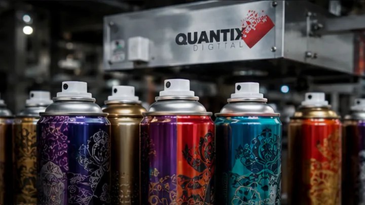 Automated digital printing system for aerosol containers