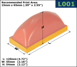 Loaf shape silicone pad printing padL001