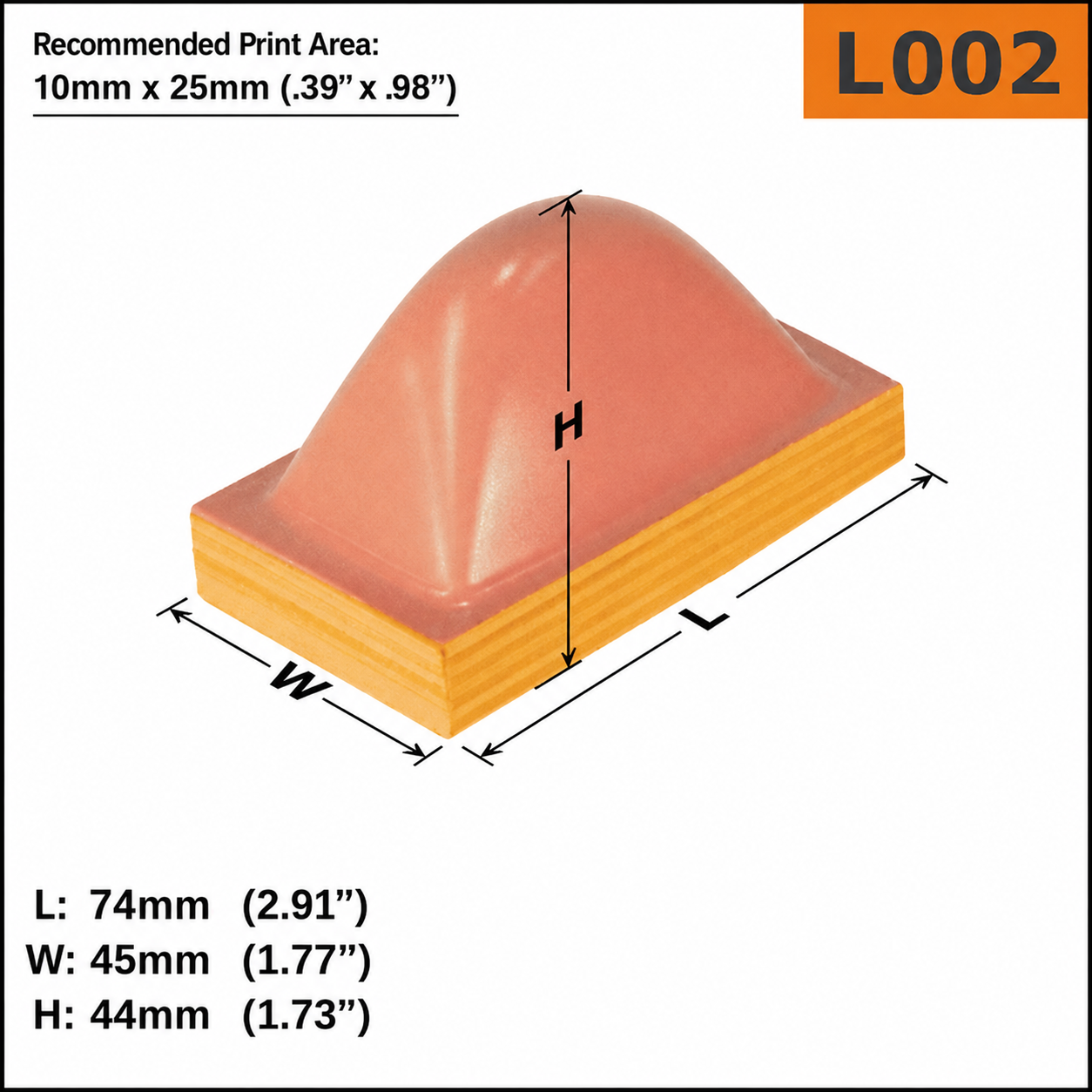 L002 Loaf Silicone Pad Printing Pad