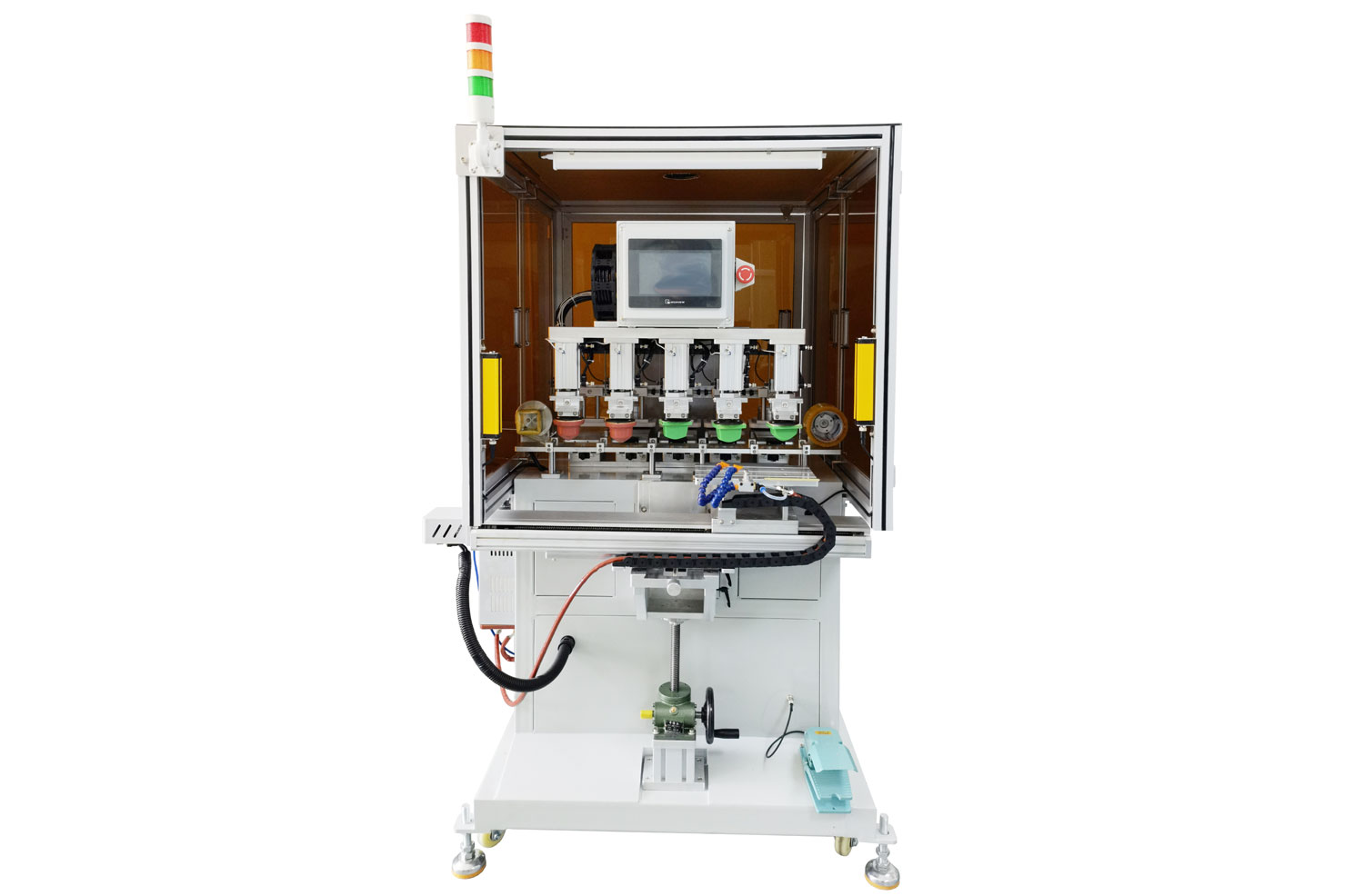Deco Tech Servo Linear Shuttle Pad Printing Machine 4 To 6 Colors